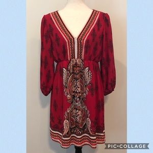 SALE As U Wish Lovely Elastic Waist Red Dress